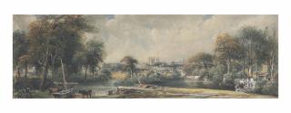 Peter De Wint, O.W.S. - An extensive view of Exeter, Devon, from across the River Exe