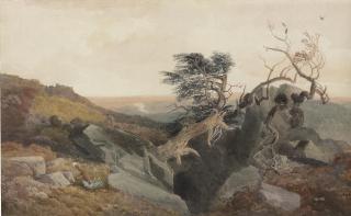 Peter De Wint, O.W.S. - Distant View Of Bolsover Castle, Derbyshire