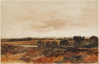 Peter De Wint, O.W.S. - Landscape With Harvesters And A Distant View Of Windsor Castle