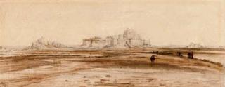 Peter de Wint, O.W.S. - View of Elizabeth Castle, St Helier, Jersey