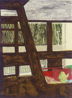 Peter Doig - Briey Interior 2 (Study for Concrete Cabin)