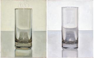 Peter Dreher - I) Tag Um Tag Gutter Tag (Day By Day Good Day) Nr. 1754 (Night), 1999   Ii) Tag Um Tag Gutter Tag (Day By Day Good Day) Nr. 2635 (Night), 2011