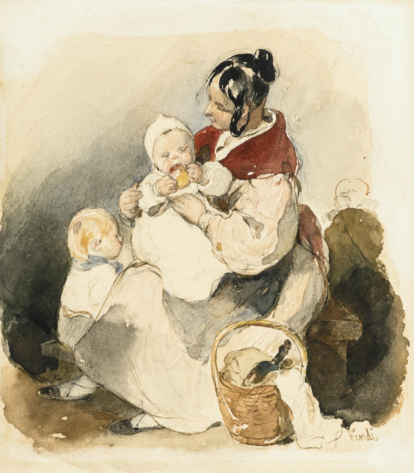 Peter Fendi - Austrian mütterglück (Mother\'S Pride)