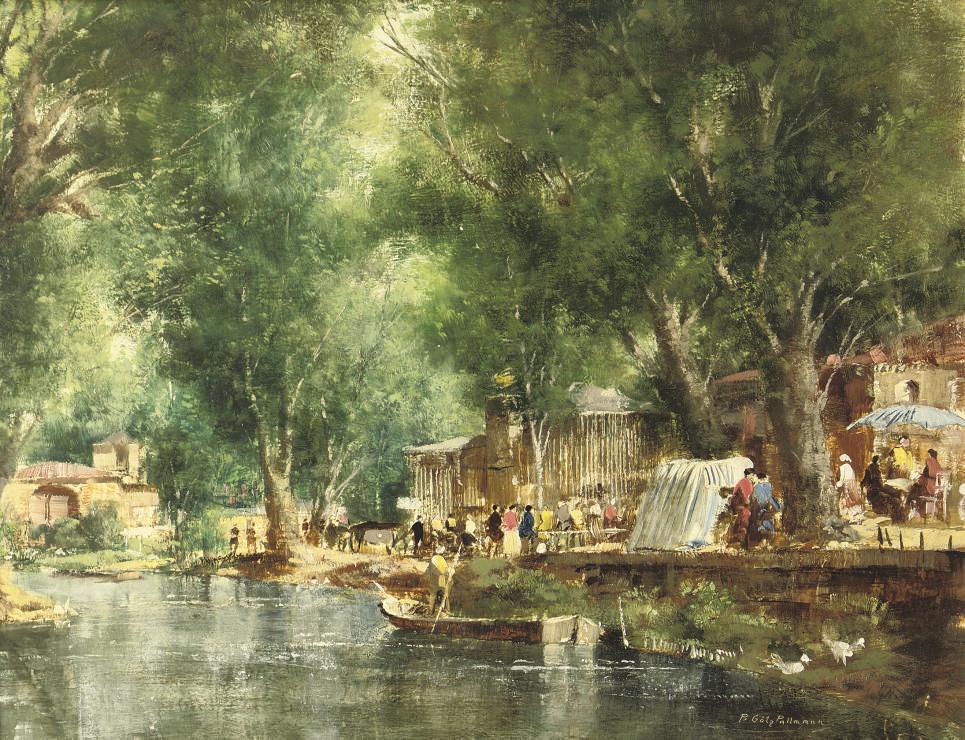 Peter Götz Pallmann - A crowded day in the Jardin de Luxembourg, Paris