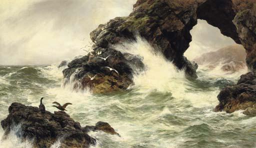 Peter Graham, R.A. - Sea worn rocks