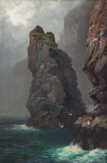 Peter Graham, R.A. - Steeple rock, Kynance Cove, Cornwall