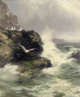 Peter Graham, R.A. - The surging sea