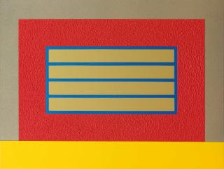 Peter Halley - Red Horizontal Prison