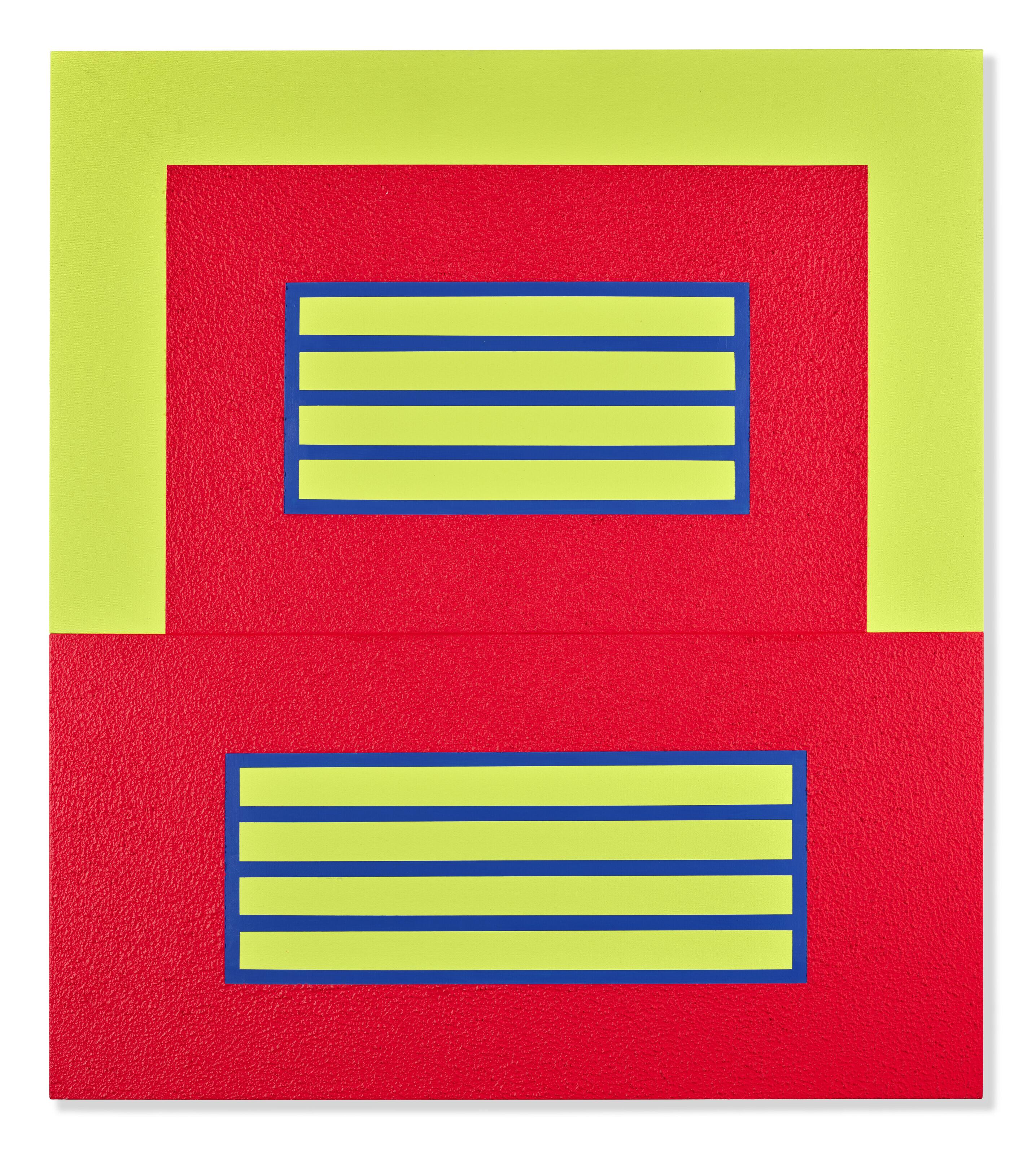 Peter Halley - Two Horizontal Prisons