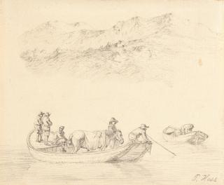 Peter Heinrich Lambert von Hess - Die Überfahrt auf dem Tegernsee.