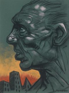Peter Howson OBE - Man in profile