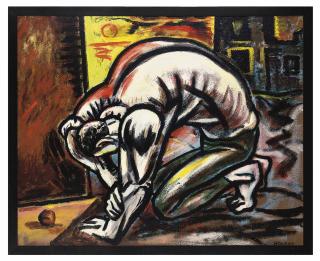 Peter Howson - Crouching figure