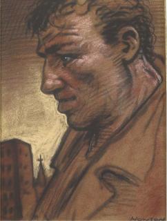 Peter Howson - Study of a male head