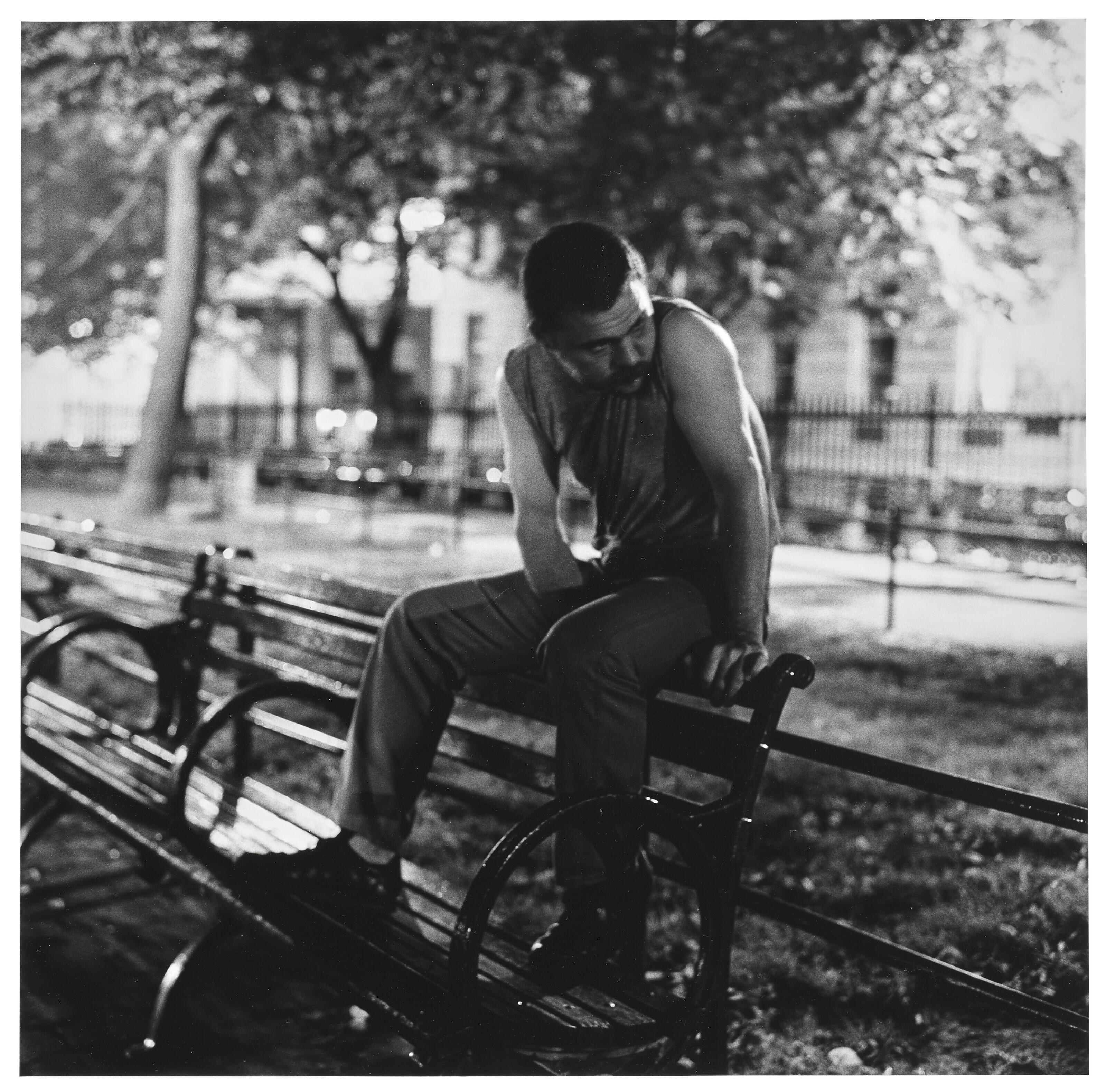 Peter Hujar - Bearded Man on Park Bench