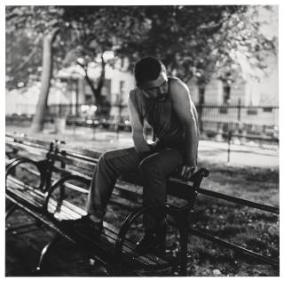Peter Hujar - Bearded Man on Park Bench