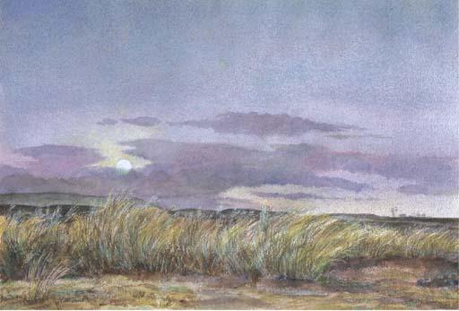 Peter Hurd - Landscape With Sunset