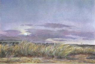 Peter Hurd - Landscape With Sunset