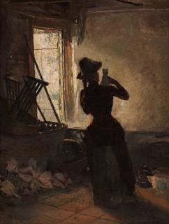 Peter Ilsted - A woman and her cat