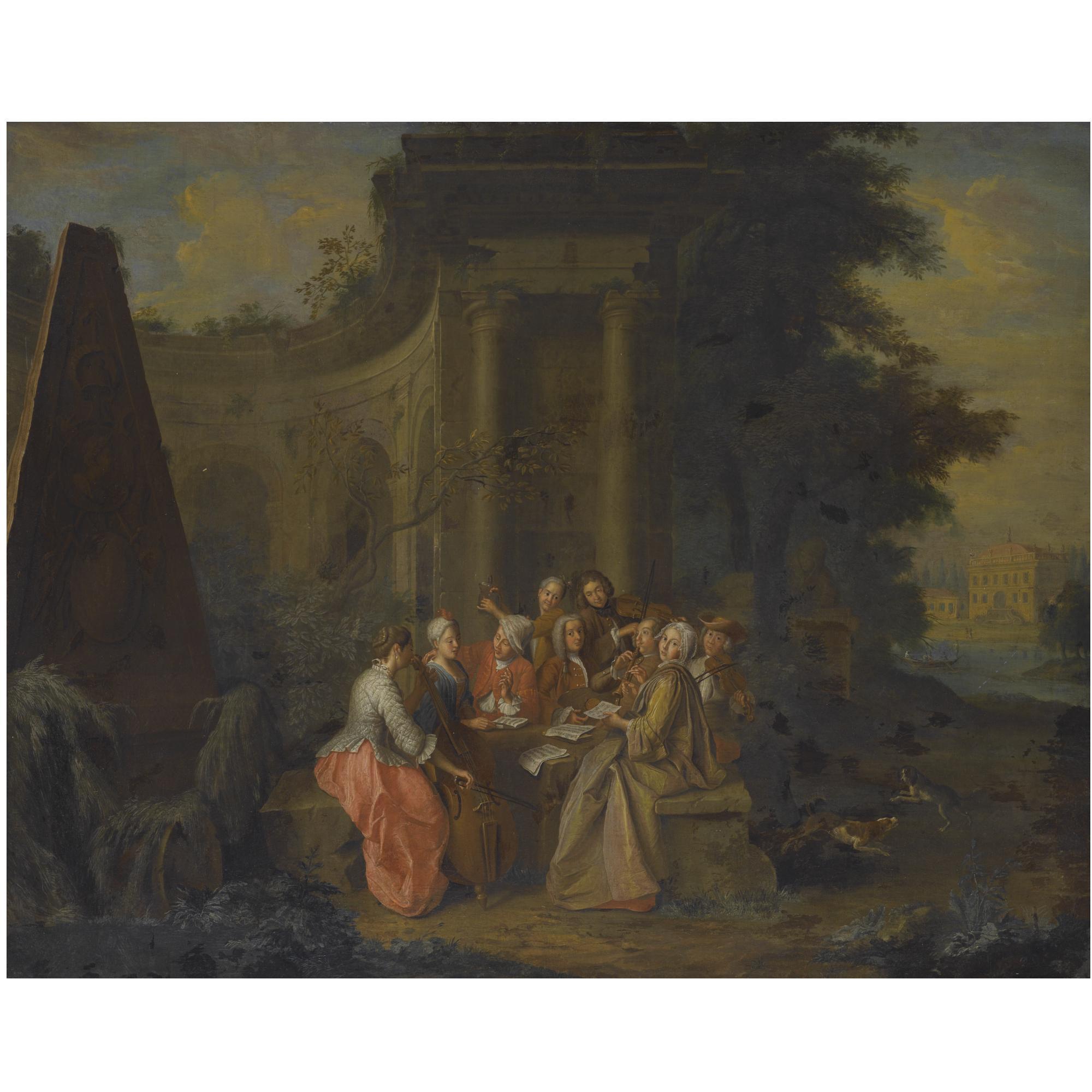 Peter Jacob Horemans - An Elegant Musical Company Beside Classical Ruins