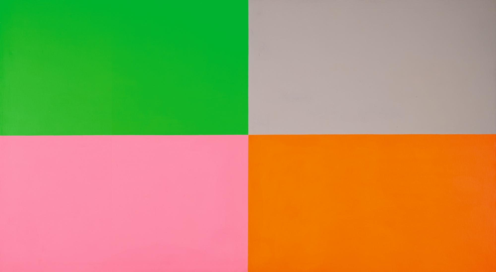 Peter Joseph - Untitled (Green, Grey, Pink, Orange)