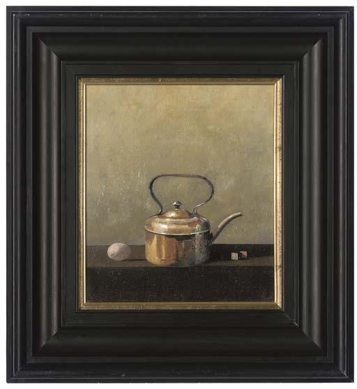 Peter Kelly, R.B.A. - Egg, Kettle And Dice, On A Ledge