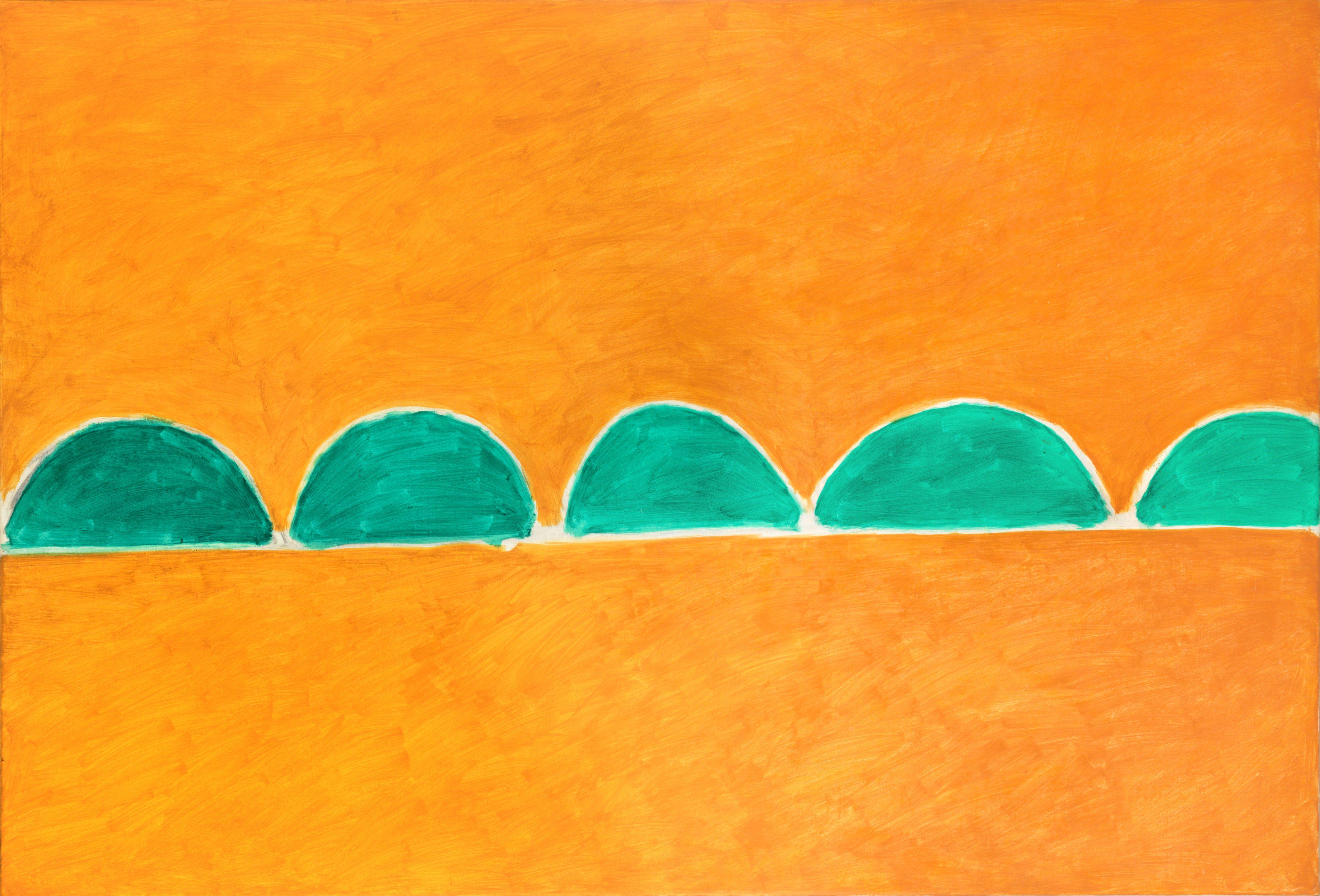 Peter Kinley - Trees in an Orange Field II