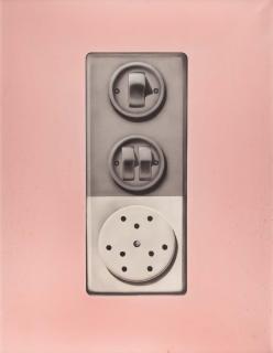 Peter Klasen - „Prises + Interrupteur sur Fond Rose“.