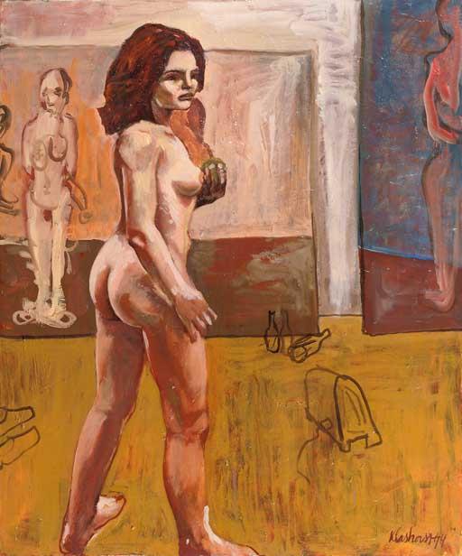 Peter Klashorst - Nude with apple