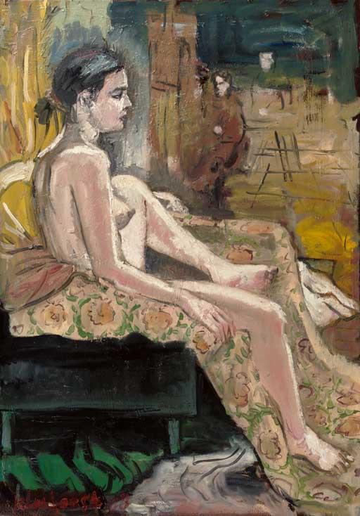 Peter Klashorst - Seated nude