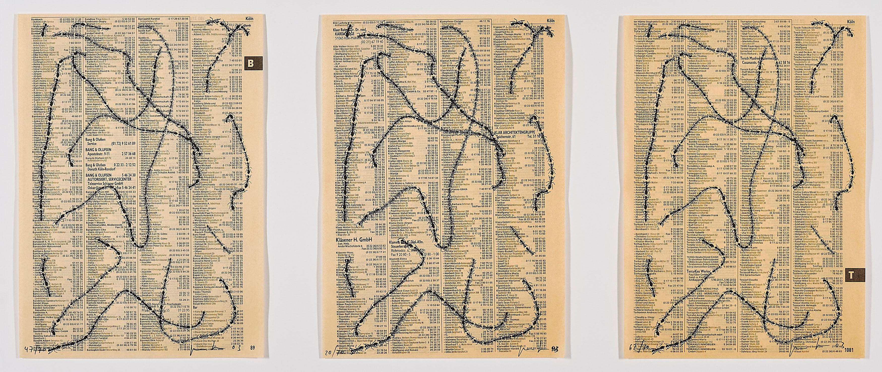 Peter Kogler - Serie von 3 Serigrafien.