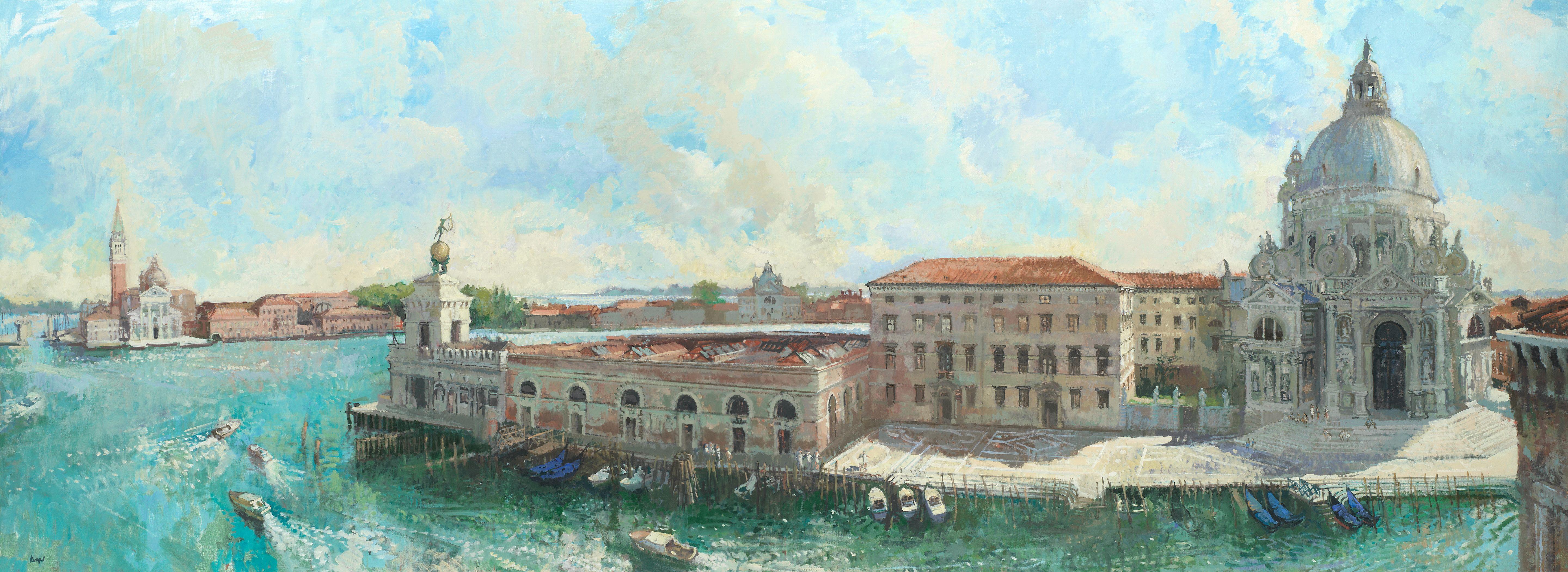 Peter Kuhfeld R.P., N.E.A.C. - The Isola S. Giorgio Maggiore, The Dogana and S. Maria della Salute, Venezia