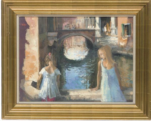 Peter Kuhfeld - Girls On A Bridge, Venice