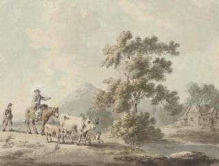 Peter La Cave - Droving cattle