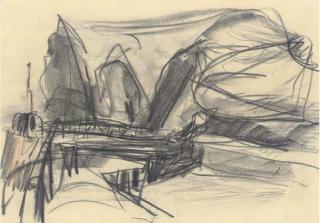 Peter Lanyon - Sketch For Mullion Bay - The Cliffs