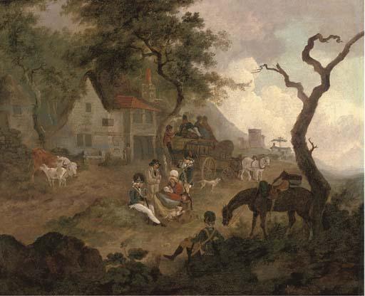Peter Le Cave - Soldiers And Travellers Before An Inn