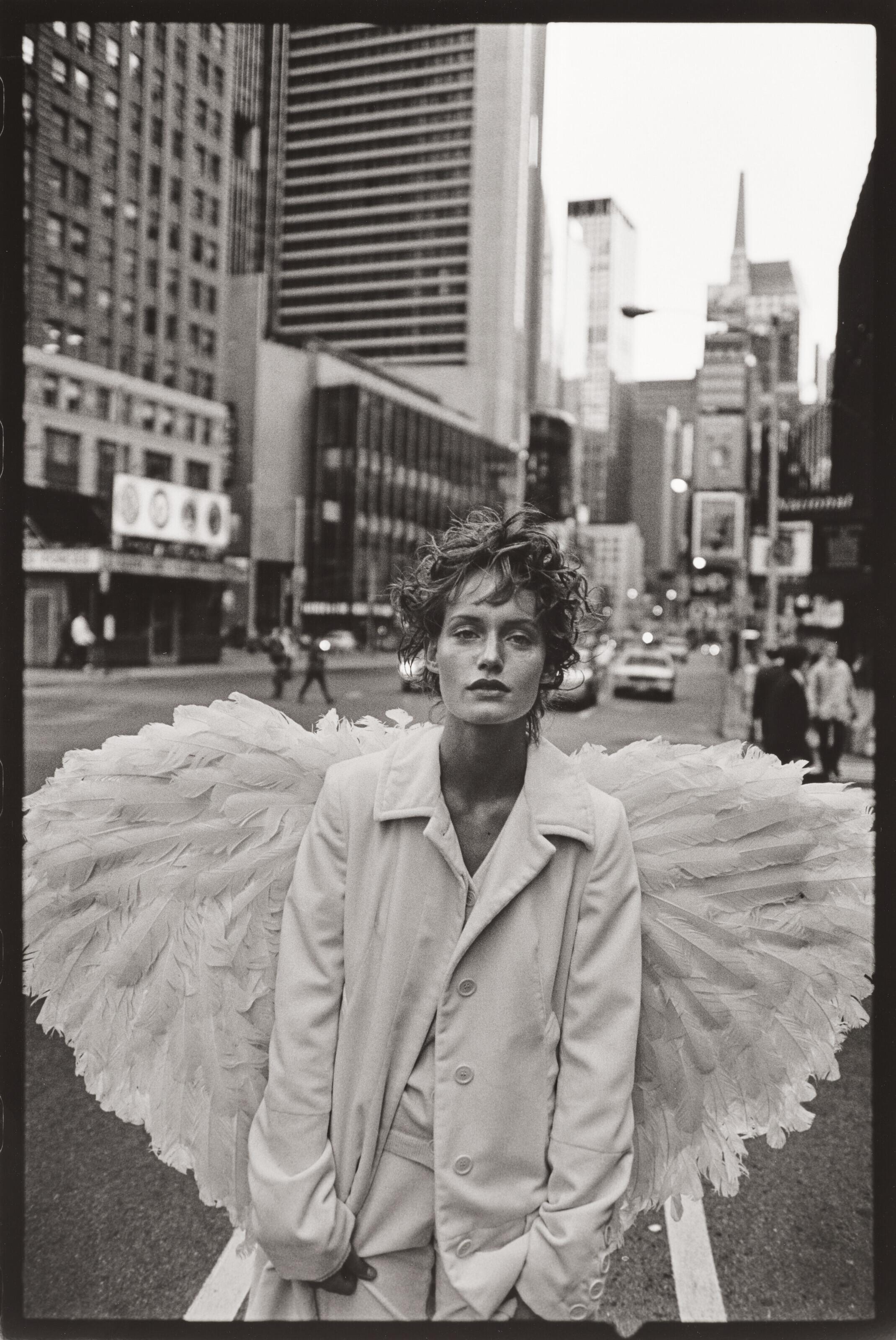 Peter Lindbergh - Amber Valetta, Harper’s Bazaar U.S.A., Times Square, New York, 1993