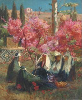 Peter Macgregor Wilson, R.S.W. - Under the blossom, Shiraz