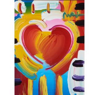 Peter Max - Heart Series IV, Version II sight size 19 1/2 x 15 1/2 in. (49.5 x 39.4 cm) framed 30 1/2 x 26 1/2 x 1 1/2 in.