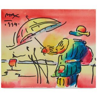 Peter Max - Umbrella with Figure, 1994