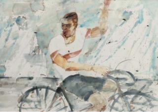Peter McLaren - Cyclist on the Prom