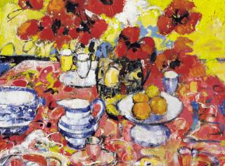 Peter Mclaren - Poppies, Blue and White Tureen