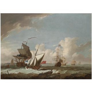 Peter Monamy - An Admiral Of The Red And His Squadron Off The Coast