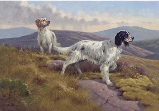 Peter Munro - English Setters On The Moors