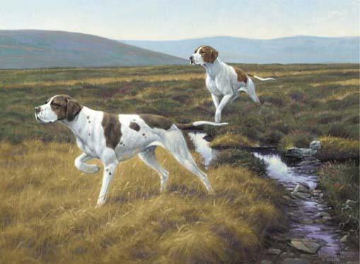Peter Munro - Pointers on a moor