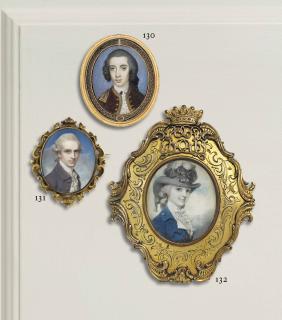 Peter Paul Lens - A Gentleman, In Gold-Embroidered Rust-Coloured Coat, White Waistcoat And Stock, Powdered Hair En Queue