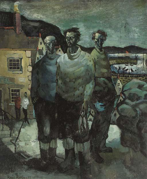 Peter Rees Roberts - Fishermen, Mousehole
