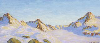 Peter Robert Berry - Blick Auf Den Piz Bernina Im Winter