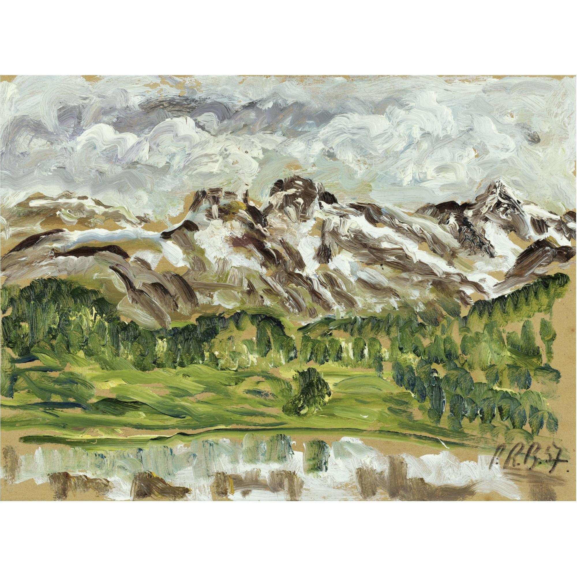 Peter Robert Berry - Piz Languard Und Las Sours Im Engadin, 1957 Mount Languard And Las Sours In The Engadin, 1957