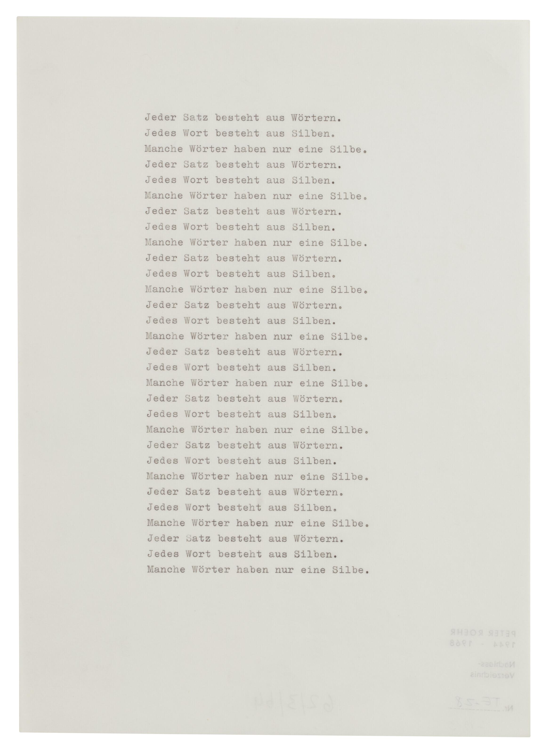 Peter Roehr - Untitled (TE–28)