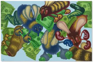 Peter Saul - Mutant Bees Attack Big Money